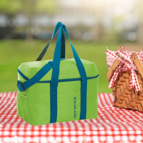 Torba termiczna Kamai Gio Style na ramię, zielona, z kieszenią boczną i uchwytem do noszenia, pojemność 30L Torba termiczna Kamai Gio Style na ramię, zielona, z kieszenią boczną i uchwytem do noszenia, pojemność 30L