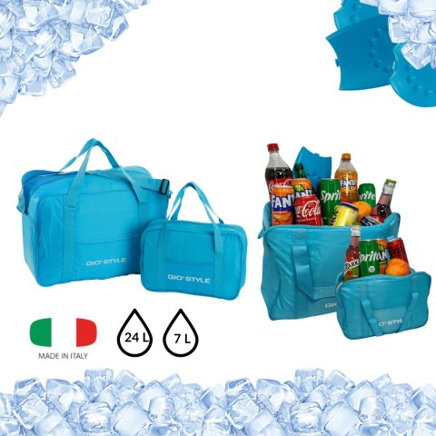 Zestaw toreb Kamai Gio Style 24L i 7L, niebieskie, na ramię i z uchwytem do noszenia Zestaw toreb Kamai Gio Style 24L i 7L, niebieskie, na ramię i z uchwytem do noszenia