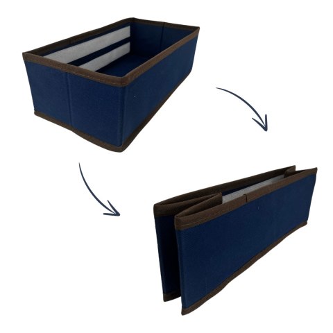 BLUE niebieski organizer do szuflady 3 przegrody 30,5x15,5x10cm BLUE niebieski organizer do szuflady 3 przegrody 30,5x15,5x10cm