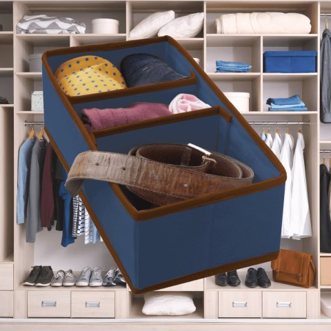 BLUE niebieski organizer do szuflady 3 przegrody 30,5x15,5x10cm BLUE niebieski organizer do szuflady 3 przegrody 30,5x15,5x10cm