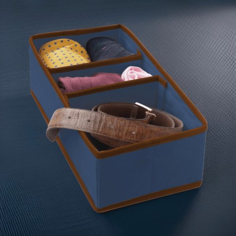 BLUE niebieski organizer do szuflady 3 przegrody 30,5x15,5x10cm BLUE niebieski organizer do szuflady 3 przegrody 30,5x15,5x10cm