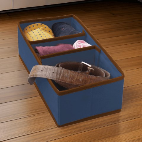 BLUE niebieski organizer do szuflady 3 przegrody 30,5x15,5x10cm BLUE niebieski organizer do szuflady 3 przegrody 30,5x15,5x10cm