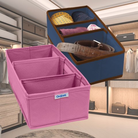 BLUE niebieski organizer do szuflady 3 przegrody 30,5x15,5x10cm BLUE niebieski organizer do szuflady 3 przegrody 30,5x15,5x10cm