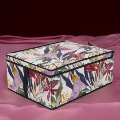 FLORAL w kwiaty organizer do szafy z pokrywą 48x36x19cm FLORAL w kwiaty organizer do szafy z pokrywą 48x36x19cm