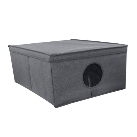 GREY szary organizer do szafy z pokrywą oraz oknem 48x36x19cm GREY szary organizer do szafy z pokrywą oraz oknem 48x36x19cm