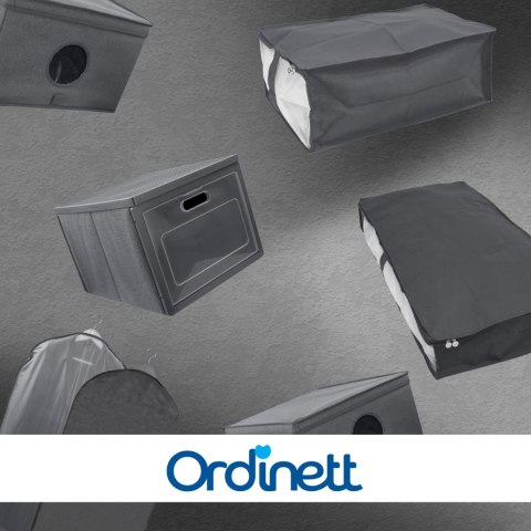GREY szary organizer do szafy z pokrywą oraz oknem 48x36x19cm GREY szary organizer do szafy z pokrywą oraz oknem 48x36x19cm