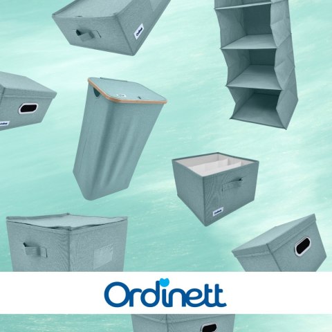 MINT zielony Wiszący organizer do szafy 4 przegrody 30x30x80cm MINT zielony Wiszący organizer do szafy 4 przegrody 30x30x80cm