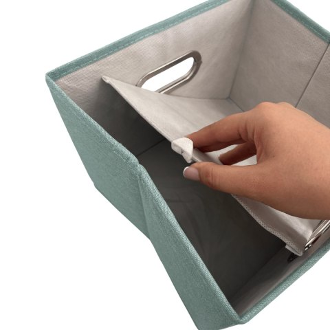MINT zielony, miętowy organizer do szafy z pokrywą oraz oknem 29,5x22,5x16,5cm MINT zielony, miętowy organizer do szafy z pokrywą oraz oknem 29,5x22,5x16,5cm