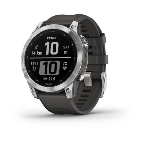 Zegarek Garmin Fenix 7 Standard Edition (47 mm) Silver / Graphite Band N/A Zegarek Garmin Fenix 7 Standard Edition (47 mm) Silver / Graphite Band N/A