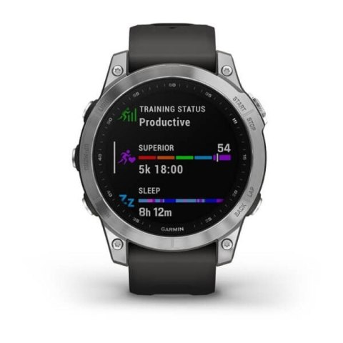 Zegarek Garmin Fenix 7 Standard Edition (47 mm) Silver / Graphite Band N/A Zegarek Garmin Fenix 7 Standard Edition (47 mm) Silver / Graphite Band N/A