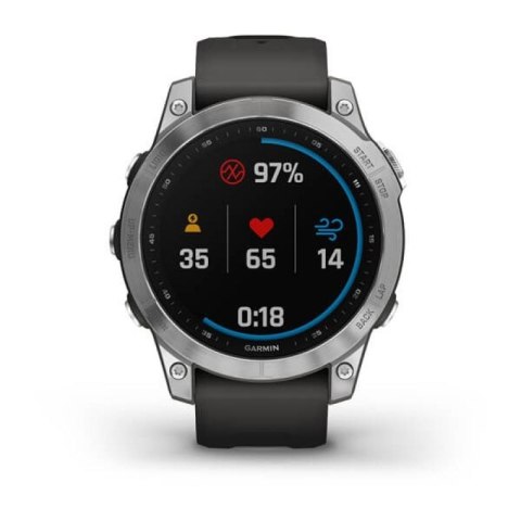 Zegarek Garmin Fenix 7 Standard Edition (47 mm) Silver / Graphite Band N/A Zegarek Garmin Fenix 7 Standard Edition (47 mm) Silver / Graphite Band N/A
