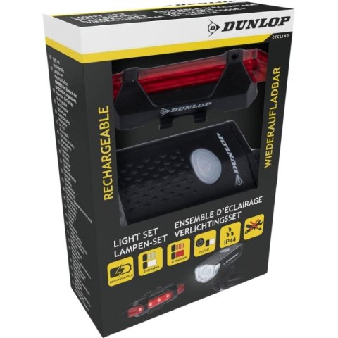 Zestaw lampek rowerowych Dunlop Led, ładowanie USB, tył+przód 473758 N/A Zestaw lampek rowerowych Dunlop Led, ładowanie USB, tył+przód 473758 N/A