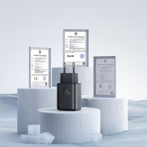 Ładowarka sieciowa USB-C 25W SFC PPS PD + kabel USB-C 1m - czarna Ładowarka sieciowa USB-C 25W SFC PPS PD + kabel USB-C 1m - czarna