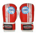 Rękawice bokserskie Masters Rbt-PZKB-W 011101-02W czerwony