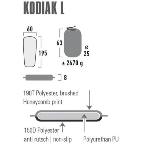 Mata Samopompująca High Peak Kodiak L 195x60x8 41130 N/A Mata Samopompująca High Peak Kodiak L 195x60x8 41130 N/A