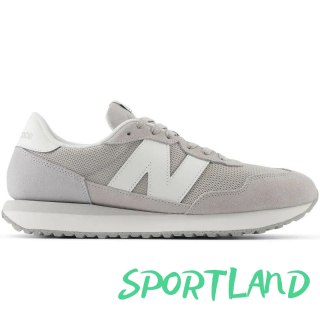 Sneakersy męskie New Balance 237 buty sportowe zamszowe szare (MS237LGG) 44.0