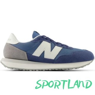 Sneakersy męskie New Balance 237 zamszowe buty sportowe niebieskie (MS237LBW) 44.0