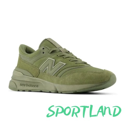 Sneakersy męskie New Balance 997 buty sportowe zamszowe lifestylowe zielone (U997RMF) 45.0