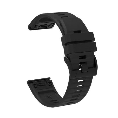 Pasek silikonowy do smartwatcha Garmin Fenix 3/5X/6X/7X Pro - czarny Pasek silikonowy do smartwatcha Garmin Fenix 3/5X/6X/7X Pro - czarny