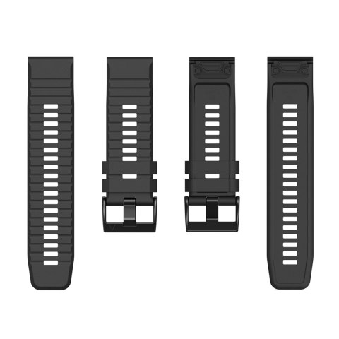Pasek silikonowy do smartwatcha Garmin Fenix 3/5X/6X/7X Pro - czarny Pasek silikonowy do smartwatcha Garmin Fenix 3/5X/6X/7X Pro - czarny