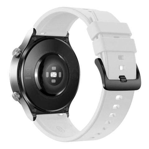 Pasek silikonowy do zegarka Huawei Watch GT 2/3/4/2 Pro/3 Pro/4 Pro/GT 2e 46mm - biały Pasek silikonowy do zegarka Huawei Watch GT 2/3/4/2 Pro/3 Pro/4 Pro/GT 2e 46mm - biały
