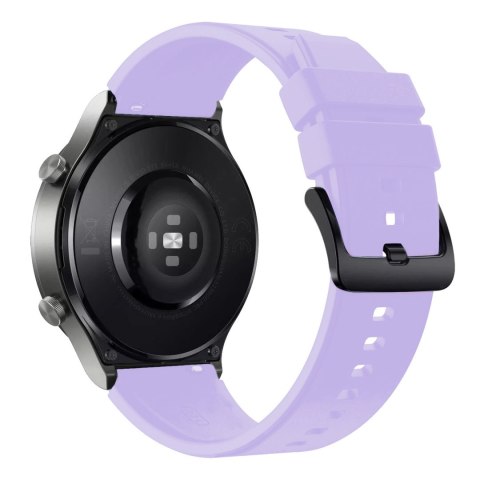 Pasek silikonowy do zegarka Huawei Watch GT 2/3/4/2 Pro/3 Pro/4 Pro/GT 2e 46mm - fioletowy Pasek silikonowy do zegarka Huawei Watch GT 2/3/4/2 Pro/3 Pro/4 Pro/GT 2e 46mm - fioletowy