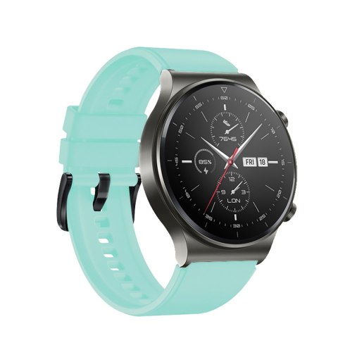 Pasek silikonowy do zegarka Huawei Watch GT 2/3/4/2 Pro/3 Pro/4 Pro/GT 2e 46mm - jasnozielony Pasek silikonowy do zegarka Huawei Watch GT 2/3/4/2 Pro/3 Pro/4 Pro/GT 2e 46mm - jasnozielony