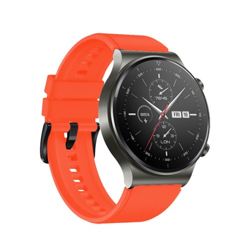 Pasek silikonowy do zegarka Huawei Watch GT 2/3/4/2 Pro/3 Pro/4 Pro/GT 2e 46mm - pomarańczowy Pasek silikonowy do zegarka Huawei Watch GT 2/3/4/2 Pro/3 Pro/4 Pro/GT 2e 46mm - pomarańczowy