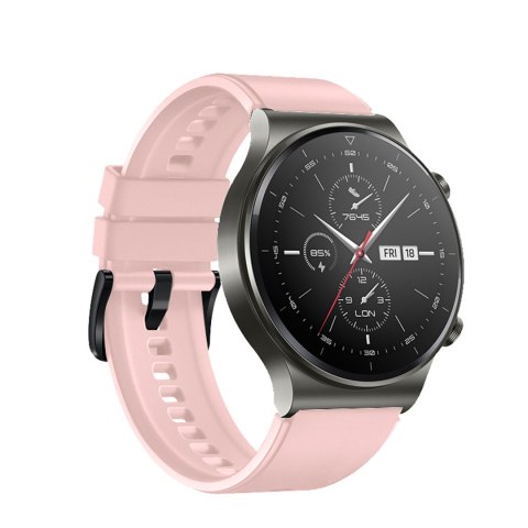 Pasek silikonowy do zegarka Huawei Watch GT 2/3/4/2 Pro/3 Pro/4 Pro/GT 2e 46mm - pudrowy Pasek silikonowy do zegarka Huawei Watch GT 2/3/4/2 Pro/3 Pro/4 Pro/GT 2e 46mm - pudrowy