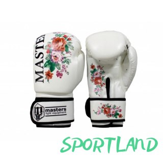 Rękawice bokserskie MASTERS RPU-FLOWER biały+8 oz