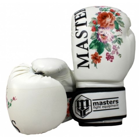 Rękawice bokserskie MASTERS RPU-FLOWER biały+8 oz Rękawice bokserskie MASTERS RPU-FLOWER biały+8 oz