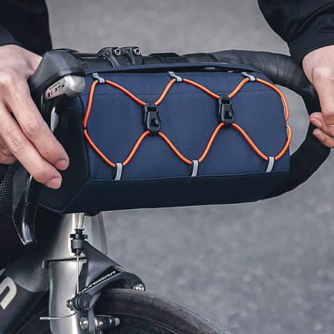 Torba rowerowa mocowana na kierownicę 2.2 l - niebieska Torba rowerowa mocowana na kierownicę 2.2 l - niebieska