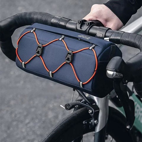 Torba rowerowa mocowana na kierownicę 2.2 l - niebieska Torba rowerowa mocowana na kierownicę 2.2 l - niebieska