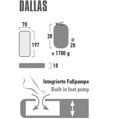 Materac High Peak Dallas 197x70x10 41032 N/A Materac High Peak Dallas 197x70x10 41032 N/A