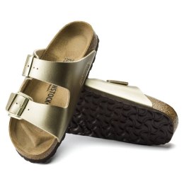 Klapki damskie Birkenstock Arizona Birko-Flor Gold złote regular szerokie (1016110) 40.0