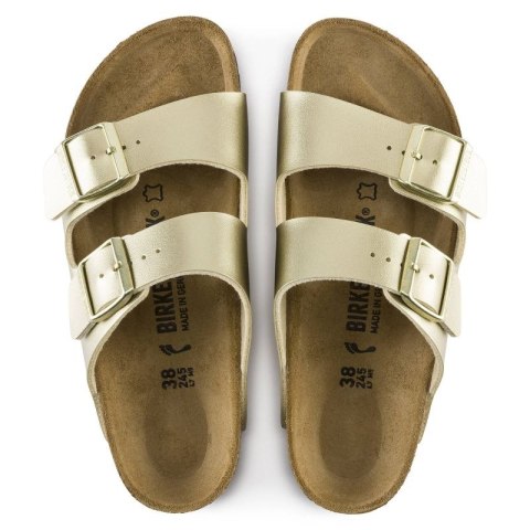Klapki damskie Birkenstock Arizona Birko-Flor Gold złote regular szerokie (1016110) 40.0 Klapki damskie Birkenstock Arizona Birko-Flor Gold złote regular szerokie (1016110) 40.0
