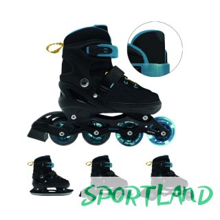 Łyżworolki Spokey Quattro 4IN1 SPK-943433 roz. 34-37 BK/DBL 34-37
