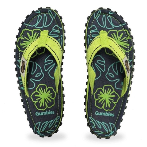 Japonki Gumbies Islander Flip-Flops Lime Hibiscus GU-FFISL148 39 Japonki Gumbies Islander Flip-Flops Lime Hibiscus GU-FFISL148 39