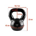 Kettlebell żeliwny pokryty winylem HMS KNV12 BLACK N/A