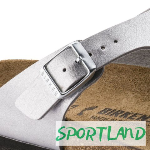 Japonki damskie Birkenstock Gizeh Birko-Flor srebrne regular szerokie (0043851) 41.0 Japonki damskie Birkenstock Gizeh Birko-Flor srebrne regular szerokie (0043851) 41.0