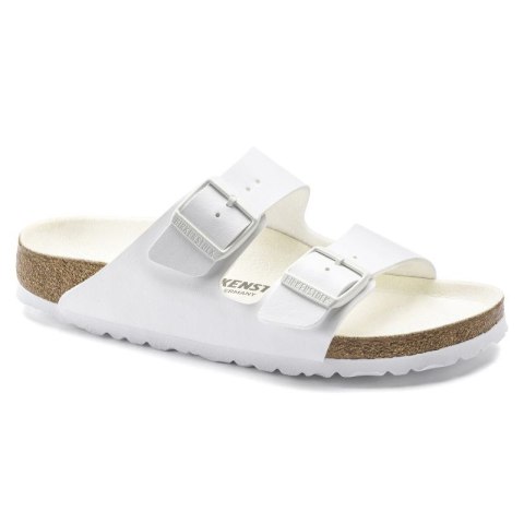 Klapki damskie/męskie Birkenstock Arizona Birko-Flor Regular na szeroką stopę na lato białe (1019061) 43.0