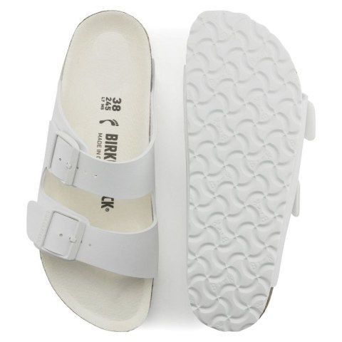 Klapki damskie/męskie Birkenstock Arizona Birko-Flor Regular na szeroką stopę na lato białe (1019061) 44.0 Klapki damskie/męskie Birkenstock Arizona Birko-Flor Regular na szeroką stopę na lato białe (1019061) 44.0