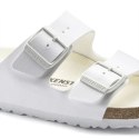 Klapki damskie/męskie Birkenstock Arizona Birko-Flor Regular na szeroką stopę na lato białe (1019061) 44.0
