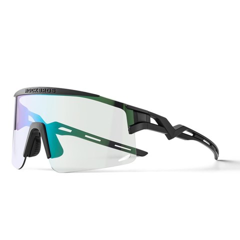 Okulary rowerowe fotochromowe z filtrem UV i wkładką korekcyjną - czarne Okulary rowerowe fotochromowe z filtrem UV i wkładką korekcyjną - czarne