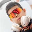 Okulary rowerowe polaryzacyjne dla dzieci z filtrem UV - szare