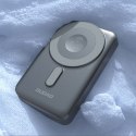 Powerbank K29 10000mAh MagSafe metalowa obudowa podstawka kable USB-C iPhone Lightning PD 20W - szary
