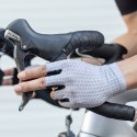 Rękawiczki rowerowe oddychające bez palców rozmiar L - szare