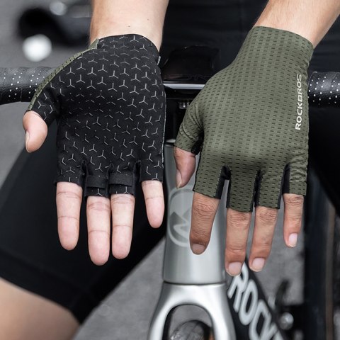 Rękawiczki rowerowe oddychające bez palców rozmiar XXL - zielone Rękawiczki rowerowe oddychające bez palców rozmiar XXL - zielone