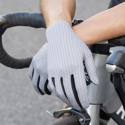 Rękawiczki rowerowe oddychające pełne rozmiar L - zielone Rękawiczki rowerowe oddychające pełne rozmiar L - zielone