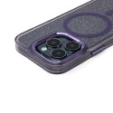 Etui ochronne na Samsung Galaxy S24 FE Glitter Case MagSafe - fioletowe z brokatem